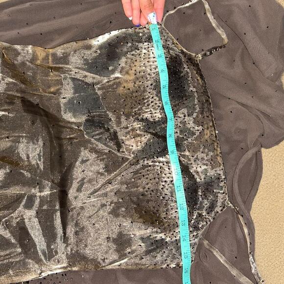 Vintage 90’s Beaded Mesh Cache Gown - Picture 7 of 8